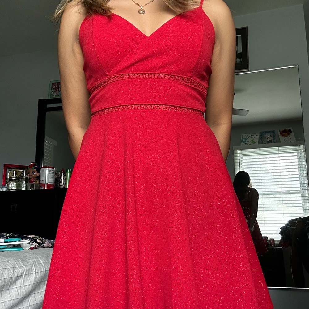Sparkly red dress